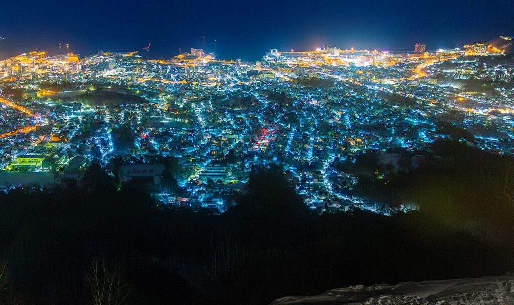 クリスマスin小樽バイン・小樽浮世絵美術館・小樽天狗山夜景とディナーを楽しむ