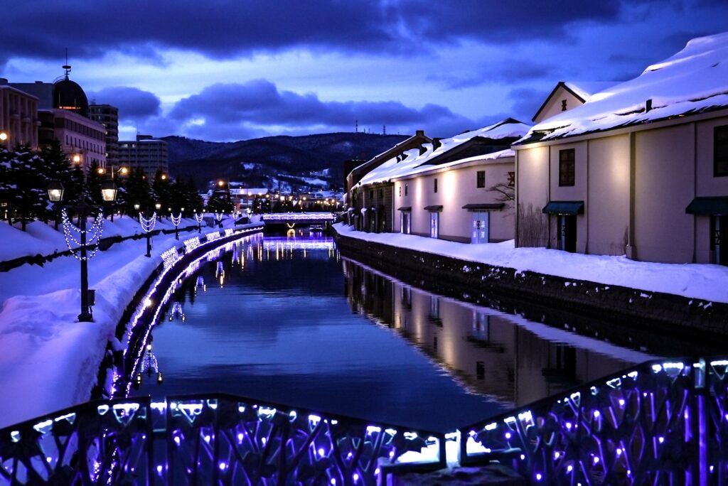 クリスマスin小樽バイン・小樽浮世絵美術館・小樽天狗山夜景とディナーを楽しむ